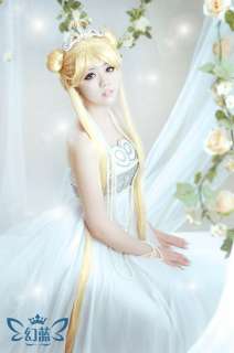 Title118 New Cosplay golden Mixed Sailor Moon heat resistant wig +gift 