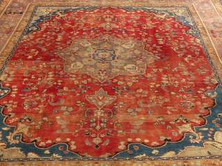 10x12 Antique Hand Knotted Persian Qum Rug Wool Carpet  