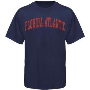  NCAA Florida Atlantic University Owls Navy Blue Arched T 