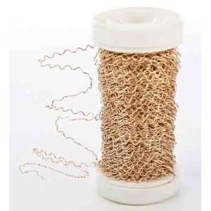 Tiny Crimped Gold Metal Wire for Floral Designs, Jewelry & Crafts   3 