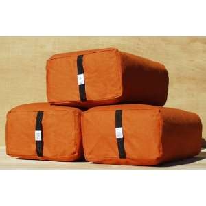   Rectangular 100% Cotton Yoga Bolster (Burnt Orange)