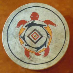   18 Taos Drum, Cowhide Circular Turtle Drum, Shamans Drum, New  