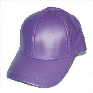  Leather Baseball hat cap , One size fit velcro back , Made 