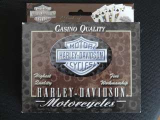 HARLEY DAVIDSON COLLECTIBLE TIN +2 DECKS OF CARDS NIB!  