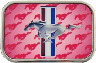 OFFICIAL PINK Ford MUSTANG Logo Belt Buckle original  
