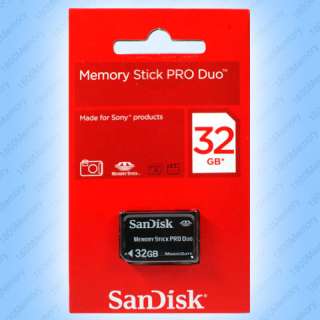 GENUINE SanDisk 32GB Memory Stick PRO Duo MSPD Sony PSP  