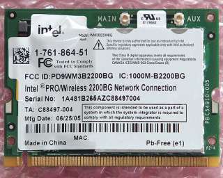   Pro/Wireless 2200 Mini PCI 802.11g MiniPCI Laptop WIFI Card 2200BG I1