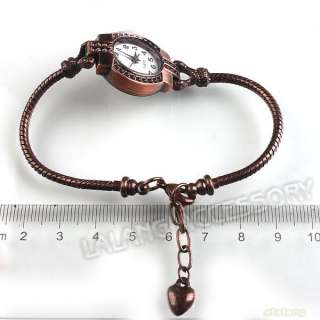   Snake Chain Antique Red Copper Ladies Bracelets Watch Fit Beading 20cm