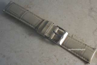 New Crocodile Grain Off White Fits any 18mm Leather Watch Band 