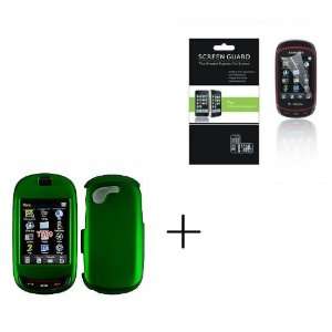  TOUCH T669 Green Rubberized Hard Protector Case + PREMIUM LCD Screen 