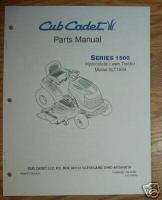 CUB CADET SLT1554 PARTS MANUAL WITH DIAGRAMS  