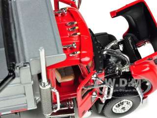 Brand new 1:64 scale diecast model car of Mack Granite Dump Truck Red 