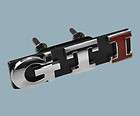 VW CHROME / RED GTi Front Grille Emblem Badge Golf 20th Anniversary 