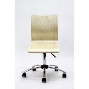  Plywood Swivel Office Chair in Natural