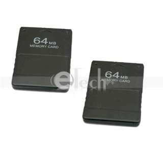 TWO 64 MB Memory Card 64MB For Playstation 2 PS 2 USA  