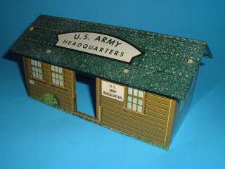 1950s Marx Military Play Set Tin Litho Small U.S. Army Headquarters 