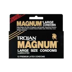  Trojan magnum condoms   box of 12: Health & Personal Care