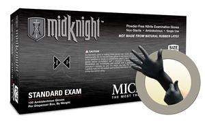 Black MidKnight Nitrile Body Piercing Tattoo Gloves SM  