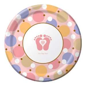  Tiny Toes Paper Luncheon Plates   Girl Toys & Games