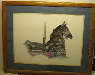   Limited Edition LITHOGRAPH Signed SUE ELLEN COOPER Carousel Horse #111