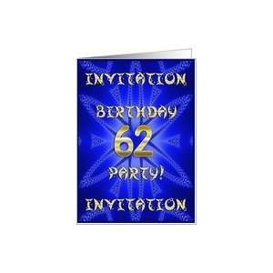  62 Years old Birthday Party invitation Card: Toys & Games
