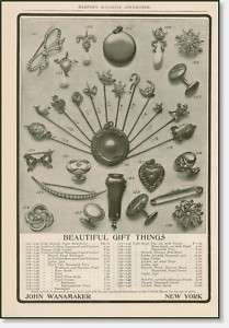 1902 John Wanamaker pearl jewelry advertising AD  