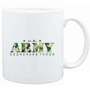  Mug White  US ARMY Boomerang Throw / CAMOUFLAGE  Sports 