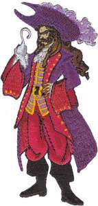 Rebel Toons Pirate Captain Hook Iron On Patch RT10  