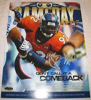 ELVIS DUMERVIL Denver Broncos #92 Signed 09 Gameday Program w/COA 