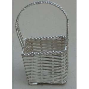  Department 56 Mini Metal Square Basket   collectible 