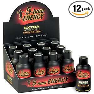 Hour Energy Extra Strength Shot Berry 2 Ounce Bottles   12 Bottles per 