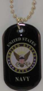 US UNITED STATES NAVY DOG TAG NECKLACE NEW  