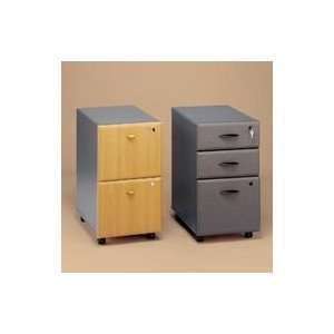   Mobile Pedestal File, 2 File Drawers, Dove Gray/Medium Taupe Home