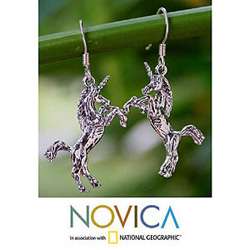 Sterling Silver Dance of the Unicorns Earrings (Thailand 