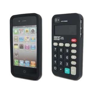  iphone 4 calculator 3D black silicone case cover ~Ship from USA 