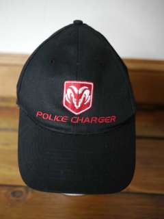 Vintage DODGE Logo Police Charger Baseball Hat Cap One Size Adjust 