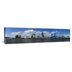 Panoramic View of Jacksonville, FL   Gallery Wrapped Canvas   Museum 