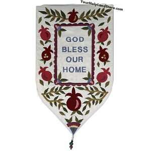  God Bless Our Home Tapestry From Israel   Wall Hanging Blessing 
