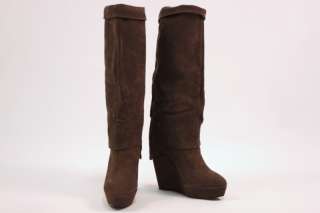 retail $ 495 00 color brown size 8 style e scuff wedge boots