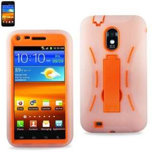 Samsung Galaxy S II Epic 4G Touch Clear/Orange Combo Silicone Case 