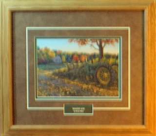 Darrell Bush  MORNING RUN John Deere Print Framed  