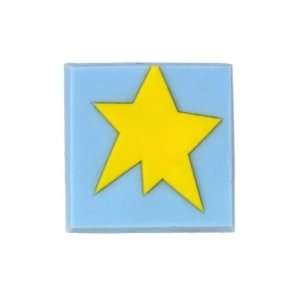  Siro Designs Square Knob (SD107110)   Blue/Yellow Star 