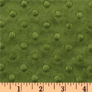  60 Wide Oh So Soft Minky Embossed Dot Olive Fabric By 