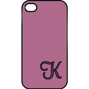  Custom K Monogrammed Case Custom iPhone 4 & 4s Case Black 