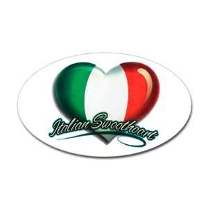    Sticker (Oval) Italian Sweetheart Italy Flag: Everything Else