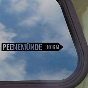 Peenemunde Germany Street Sign Black Decal Window Sticker 