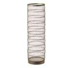 CC Home Furnishings 24 Modern Curved Wire Mesh Silver Cylinder Floor 