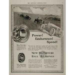   Ad New Departure Ball Bearings Race Cars   Original Print Ad Home
