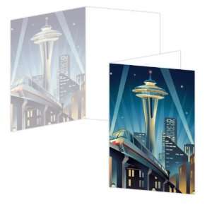 ECOeverywhere Seattle Center Boxed Card Set, 12 Cards and Envelopes, 4 
