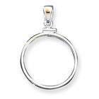 VistaBella 925 Sterling Silver Round Circle Bezel Charm Pendant